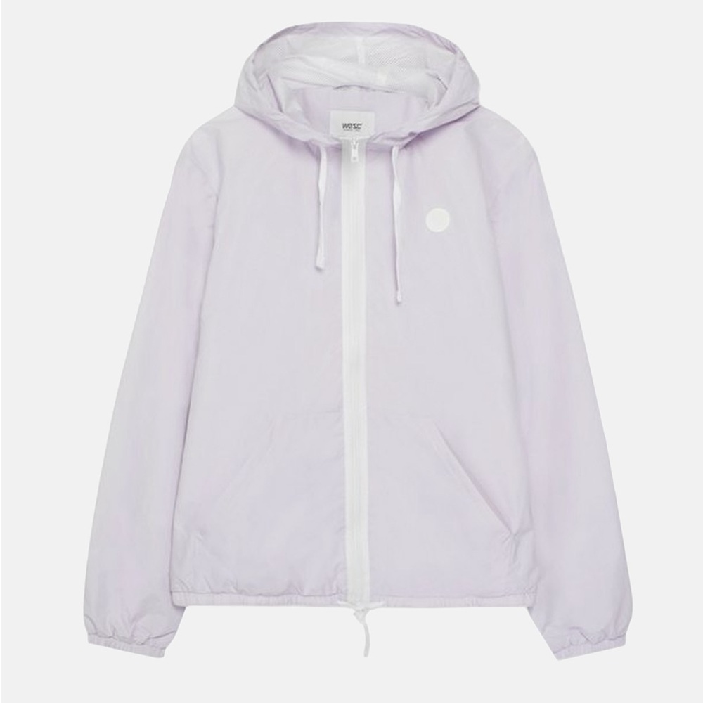 WESC Gender Neutral Light Muted Lilac Hooded The Windbreaker Jacket Sz Large
